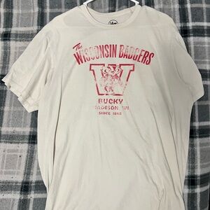 47 Wisconsin Badgers Cream and Red T-Shirt